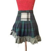 Image 4 of Upcycled Patchwork Plaid Mini Skirt – One of a Kind