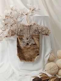 Image 1 of Newborn girl bodysuit for photoshoots | Audrey | brown