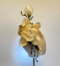 Image 2 of Cream magnolias headpiece 