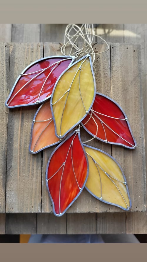 Image of Leaf-stained glass