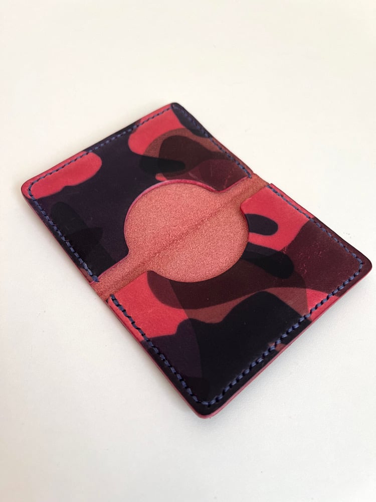 Image of Hot Pink Camo Slim Bifold Cardholder 