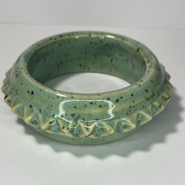 Mint Chocolate Studded Bracelet - 7.75 in Inner Circumference