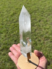 Image 11 of Polished Clear Quartz Crystal Point In Custom Stand #2914