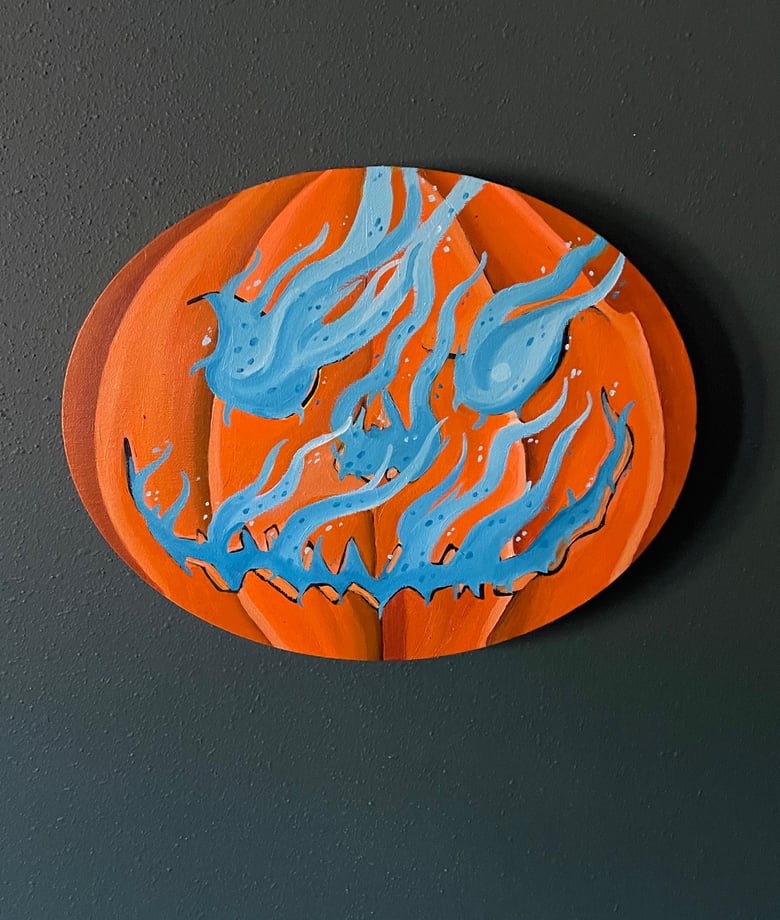 Image of Flaming pumpkin 
