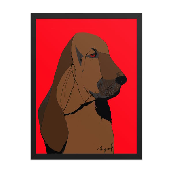 Image of BLOODHOUND FRAMED ART