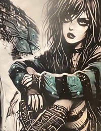 Image 2 of Vintage Blue Denim Jean Jacket Punk Pixie Fairy