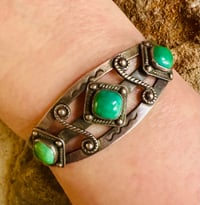 Image 1 of Vintage 3 stone stacker cuff 