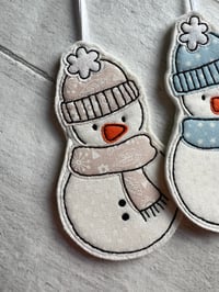 Image 4 of Wooly hat Snowman decoration