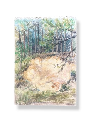 Image of VINTAGE DUTCH DRAWING: LANDSCAPE #11