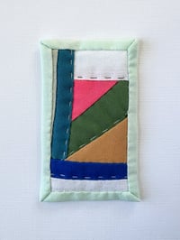 Image 1 of Business Card No. 5 - tiny art quilt 