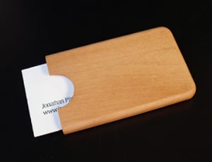 Image of Beech business card holder
