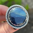 Image 3 of Round Leland Blue Handmade Sterling Silver Ring 
