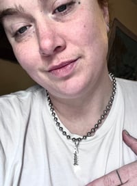 Image 2 of Fish Bone Ball Chain Necklace