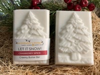 Image 1 of Let It Snow! Creamy Butter Soap- Cranberry Spice