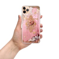 Image 2 of Pastel Pink Tattered Texture Rose Gold Goth Lolita Kawaii Inspired Clear Case for iPhone®