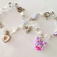 Image 1 of Space Bunny and Kuromi bracelets 
