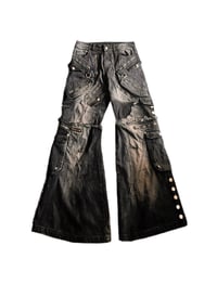 Image 1 of SS25 Blackjaw Flared Asymmetrical Denim