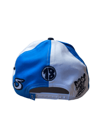 Image of logos hat blue/white