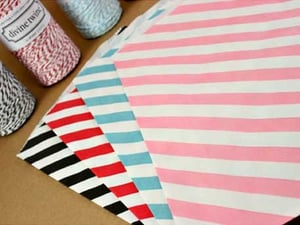 Image of LARGE DIAGONAL STRIPED FAVOR BITTY BAGS: 20