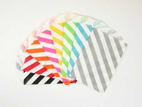 Image of LARGE DIAGONAL STRIPED FAVOR BITTY BAGS: 20