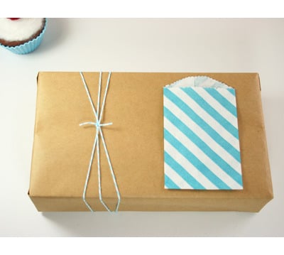 Image of SMALL DIAGONAL STRIPED FAVOR BITTY BAGS: 20