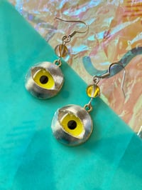 Image 2 of Neon Shimmer Eye Earrings