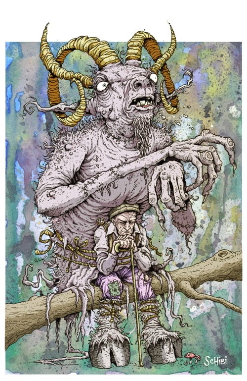 Drawing A Blank — 'The Goat Man' print
