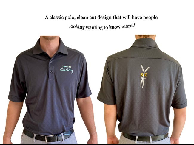 Men’s Smoke Caddy polo shirt!!