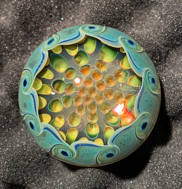 Image of Fumed Honeycomb Mini Paperweight / Pocket Stone 3