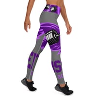 Image 1 of BOSSFITTED Purple and Grey Yoga Leggings