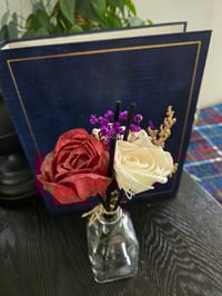 Image 2 of Elegant Red and White Rose Floral Reed Diffuser