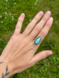 Image 1 of Turquoise Flower Ring
