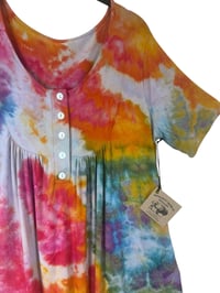 Image 3 of L Luxe Knit Babydoll Top in Euphoria Watercolor Ice Dye