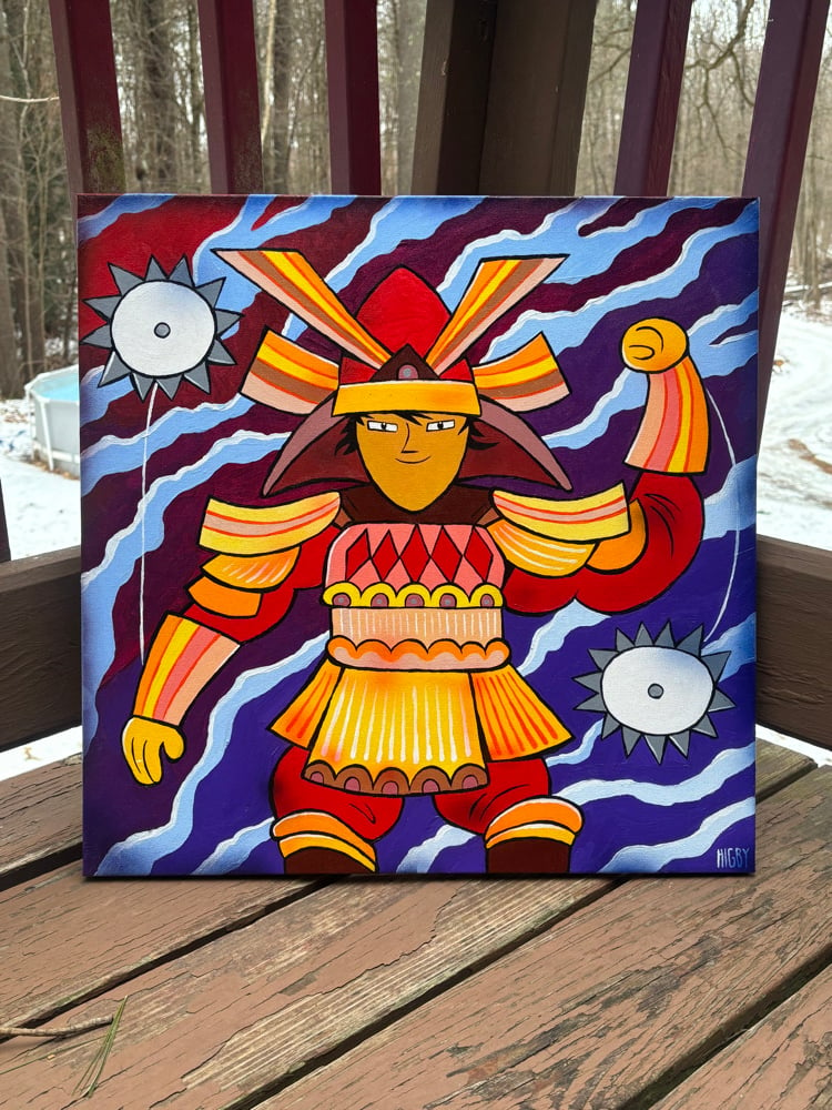 Image of The Yo-Yo Samurai 20x20 canvas