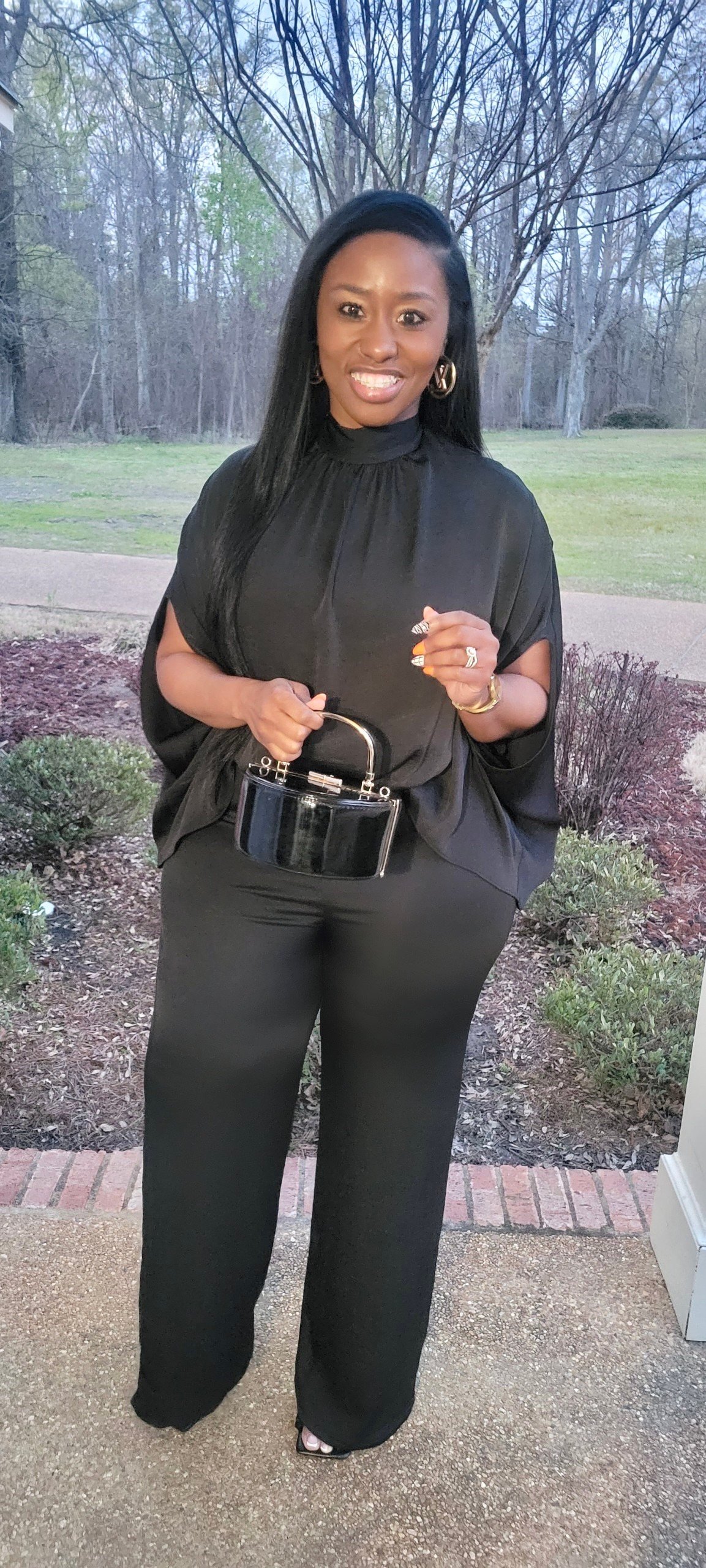 Image of Mock Neck Kelly Jumpsuit