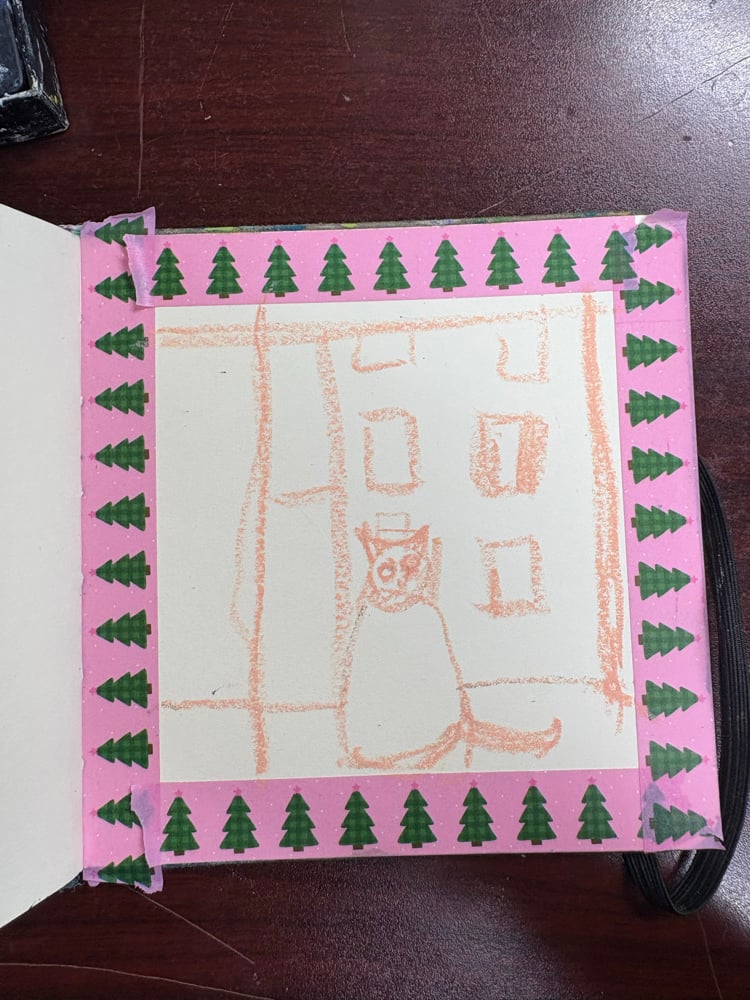 Image of rosa in the window 5x5 mini art print