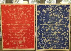 Image of The Screamingtime limited edition risograph poster in red or blue