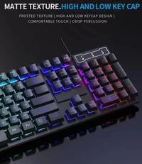 Image 5 of 104-Key RGB Backlit Gaming Keyboard & Mouse Set