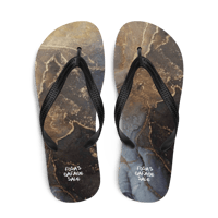 Image 4 of Marble Flip-Flops - black