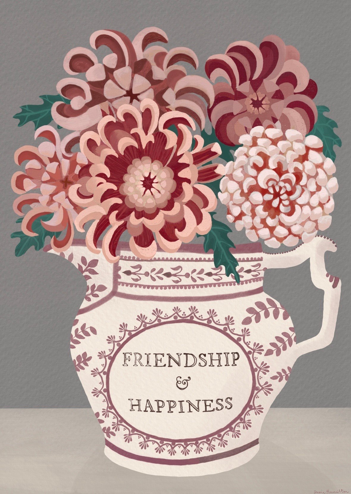 NEW: Chrysanthemums in Happiness Jug