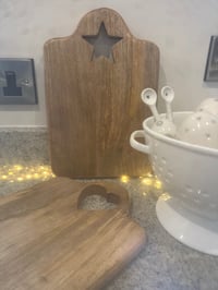 Image 2 of PALE WOODEN STAR CHOPPING BOARD