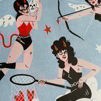 Image 2 of LOVE DEVILS A3 RISOGRAPH PRINT