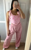 Valentines corset, trousers and scrunchie set