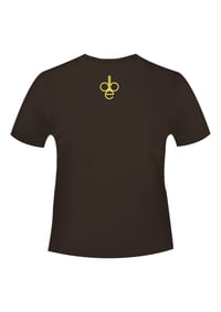 Image 2 of YUSH Ttshirt YELLOW ON BROWN