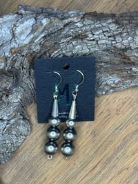 Image 2 of 8mm-10mm Sterling Silver Pearl Cone Dangles