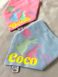 Image 3 of Personalised Easter Bunny Dog Bandana