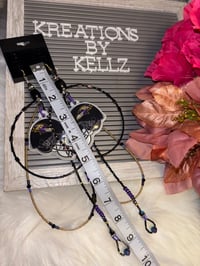 Image 2 of Large Hoop Ravens Earrings 7