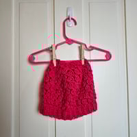 Image 1 of pink hand crocheted hat 