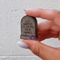 Image 3 of Kpop Fan Last Words Tombstone Enamel Pin | PREORDER
