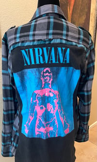 Vintage Black/Blue Flannel Shirt Nirvana